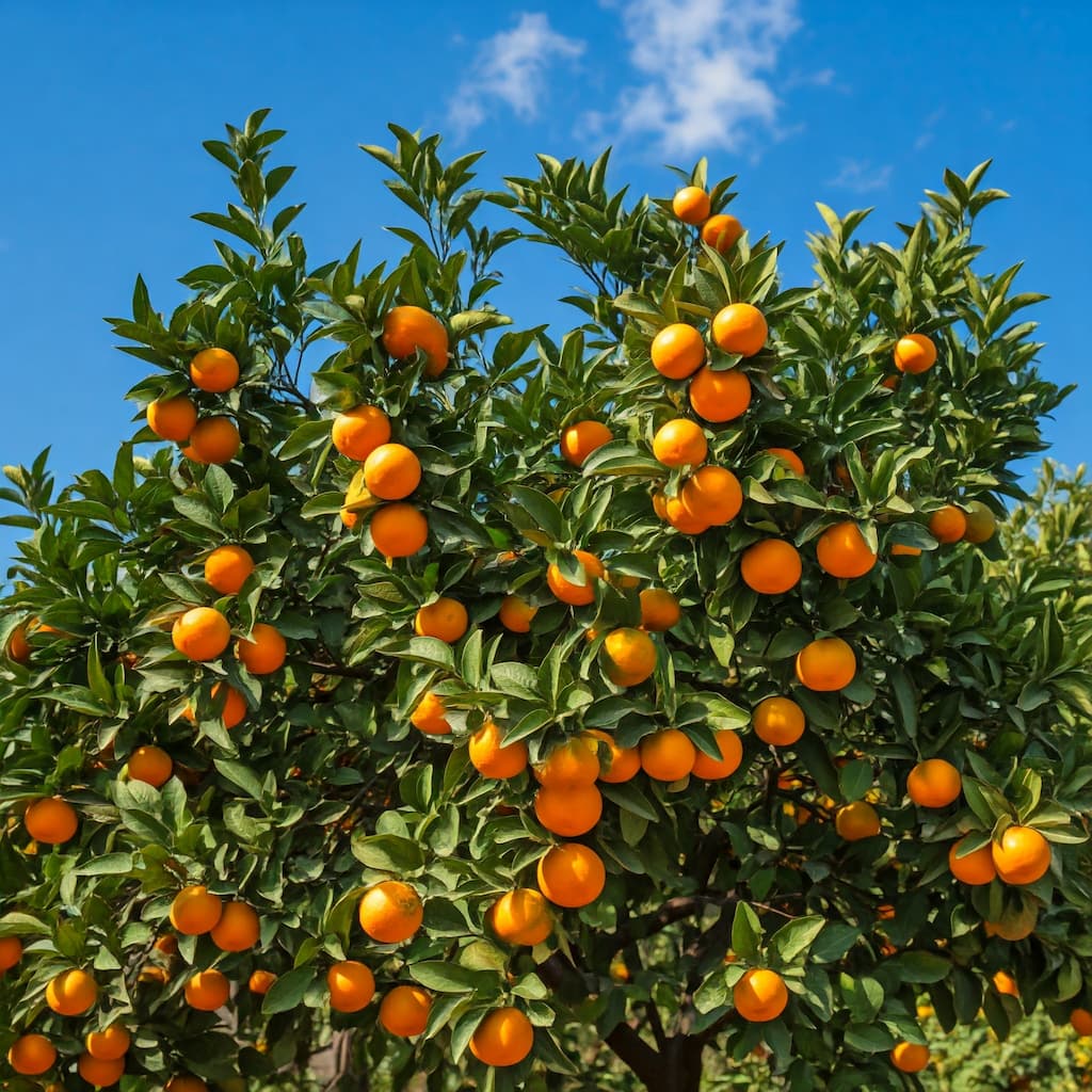 Fresh Egyptian citrus fruits for export in 2024/2025 season, including oranges, mandarins, and lemons by Sanu Foods.